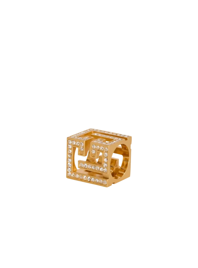 Bague cube en strass 3D PB