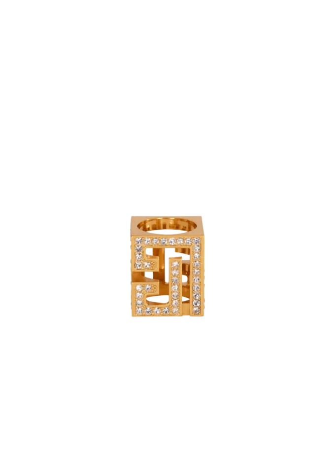 Bague cube en strass 3D PB
