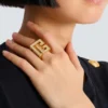 Bague cube en strass 3D PB