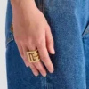 Bague cube en strass 3D PB