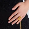 Bague en laiton bambou