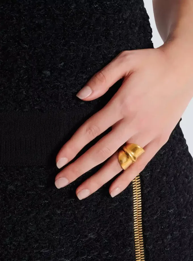 Bague en laiton bambou