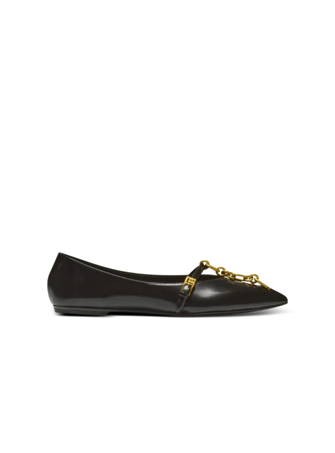 Ballerines Sync en cuir d&rsquo;agneau brillant