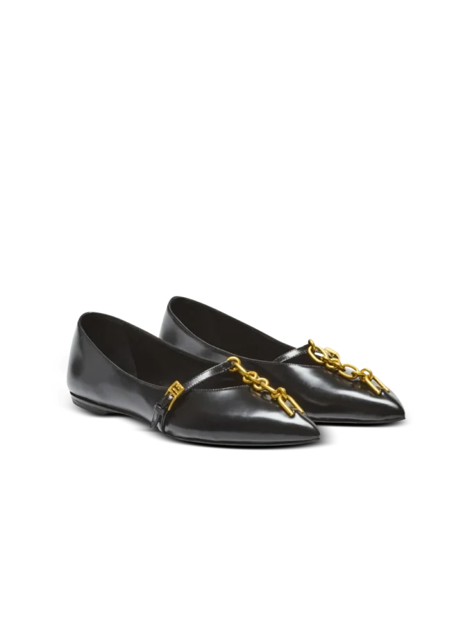 Ballerines Sync en cuir d&rsquo;agneau brillant