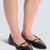 Ballerines Sync en cuir d&rsquo;agneau brillant