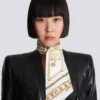 Bandana en soie imprimé avec motif Balmain Chains