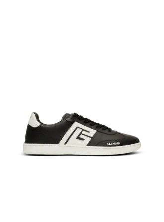 Baskets Balmain Swan en cuir de veau Baskets Balmain Swan en cuir de veau