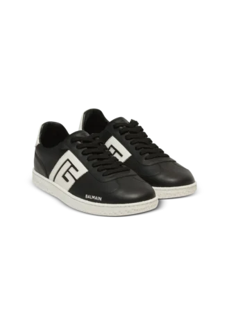 Baskets Balmain Swan en cuir de veau Baskets Balmain Swan en cuir de veau