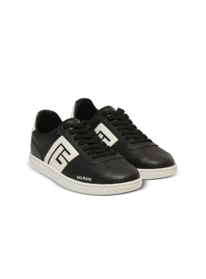 Baskets Balmain Swan en cuir de veau Baskets Balmain Swan en cuir de veau