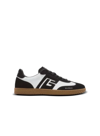 Baskets Balmain Swan en cuir de veau et daim