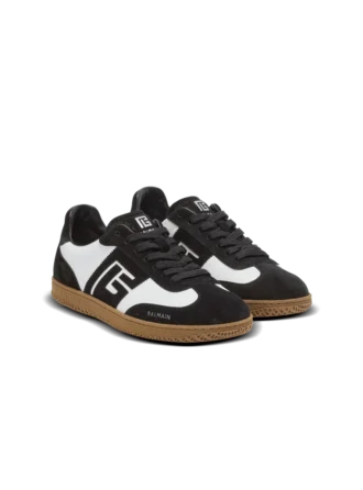 Baskets Balmain Swan en cuir de veau et daim