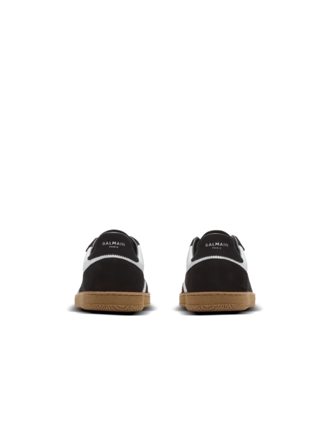 Baskets Balmain Swan en cuir de veau et daim