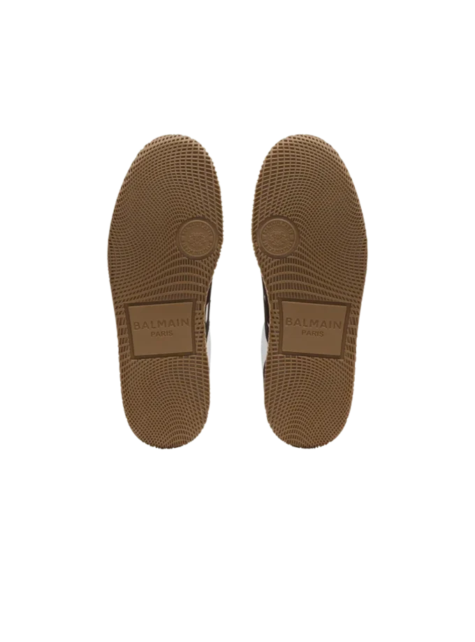 Baskets Balmain Swan en cuir de veau et daim