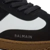 Baskets Balmain Swan en cuir de veau et daim