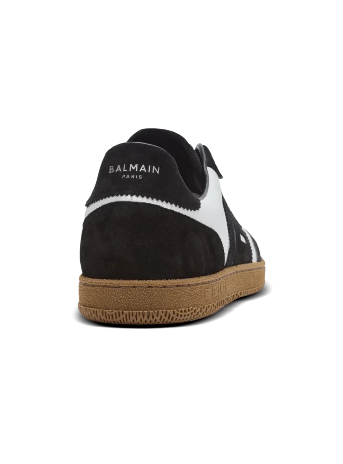 Baskets Balmain Swan en cuir de veau et daim