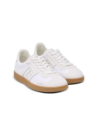 Baskets Balmain Swan en cuir et toile