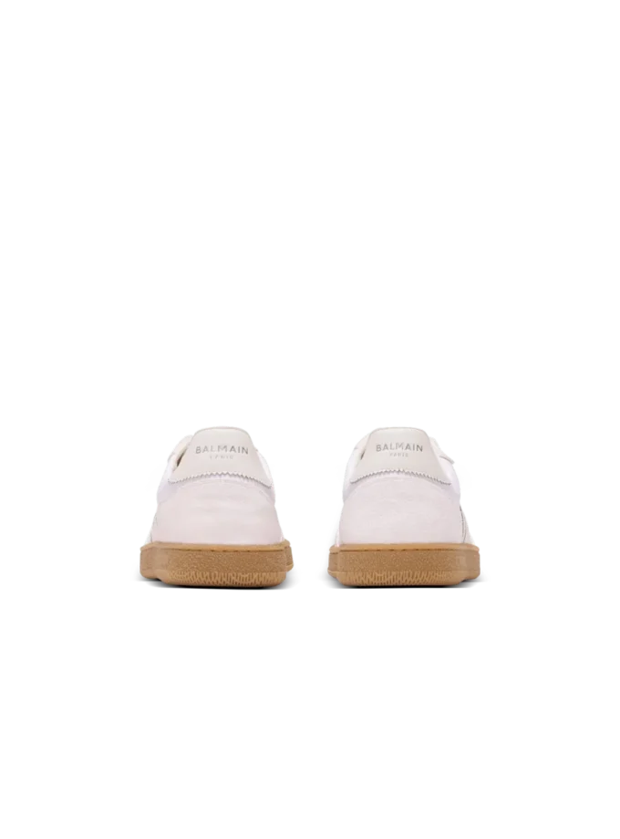 Baskets Balmain Swan en cuir et toile Baskets Balmain Swan en cuir et toile