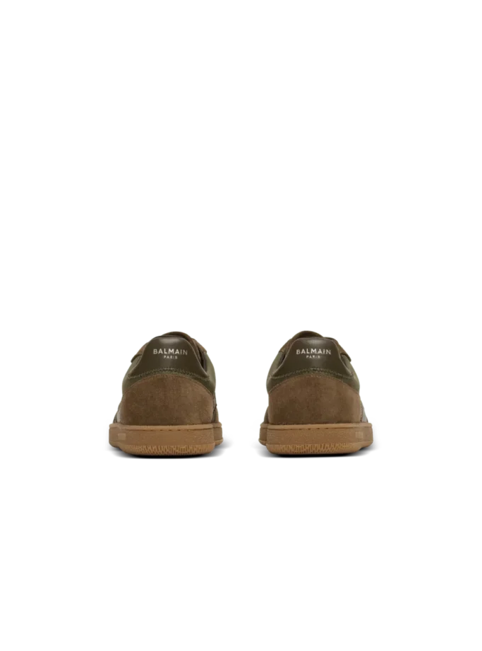 Baskets Balmain Swan en cuir et toile Baskets Balmain Swan en cuir et toile