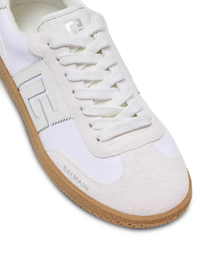 Baskets Balmain Swan en cuir et toile Baskets Balmain Swan en cuir et toile