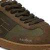 Baskets Balmain Swan en cuir et toile Baskets Balmain Swan en cuir et toile