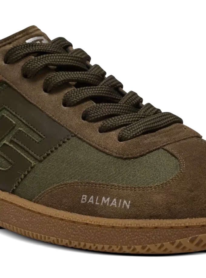 Baskets Balmain Swan en cuir et toile Baskets Balmain Swan en cuir et toile