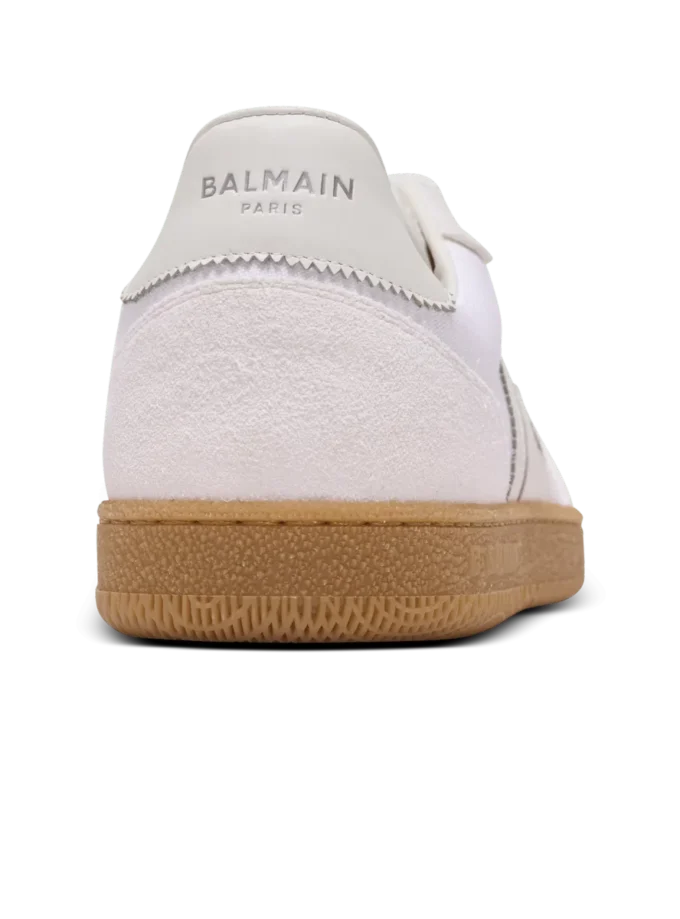 Baskets Balmain Swan en cuir et toile Baskets Balmain Swan en cuir et toile