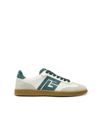Baskets Balmain Swan en daim et cuir lisse Baskets Balmain Swan en daim et cuir lisse