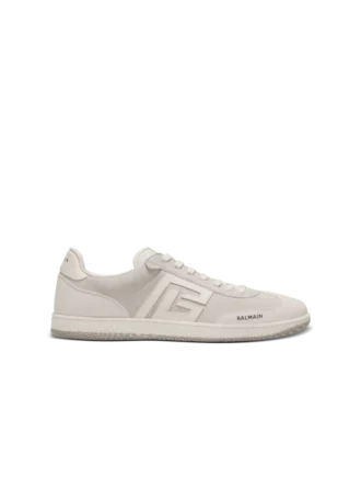 Baskets Balmain Swan en daim et cuir lisse Baskets Balmain Swan en daim et cuir lisse