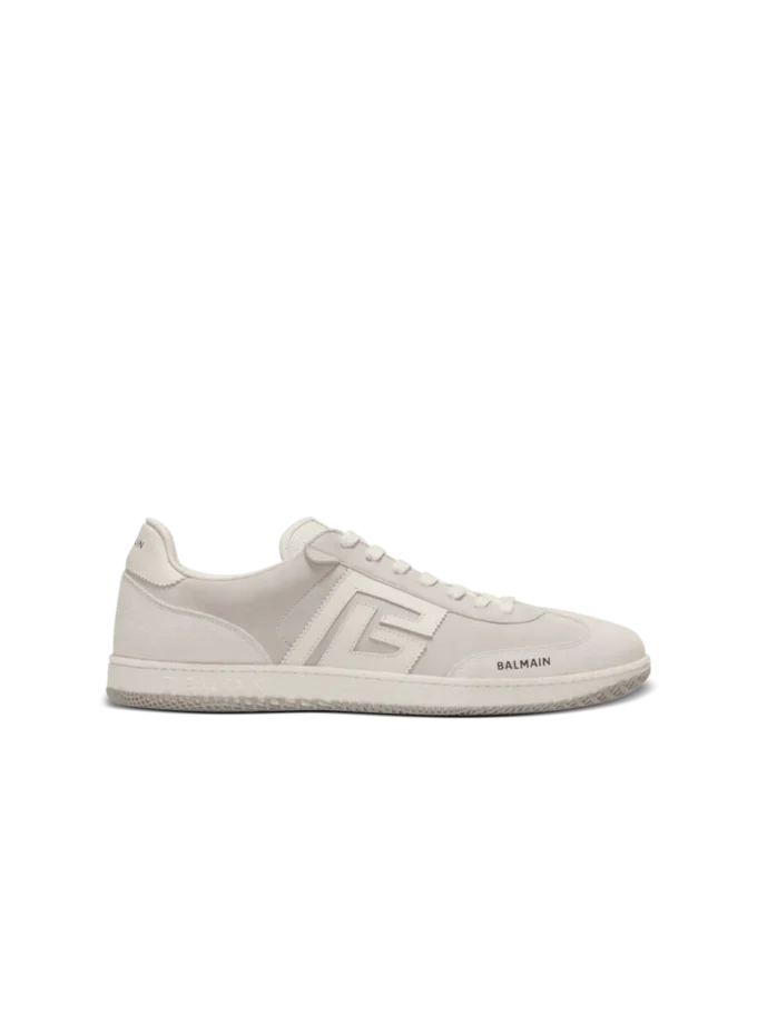 Baskets Balmain Swan en daim et cuir lisse Baskets Balmain Swan en daim et cuir lisse