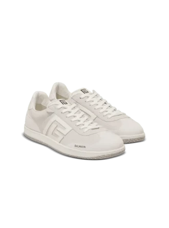 Baskets Balmain Swan en daim et cuir lisse Baskets Balmain Swan en daim et cuir lisse