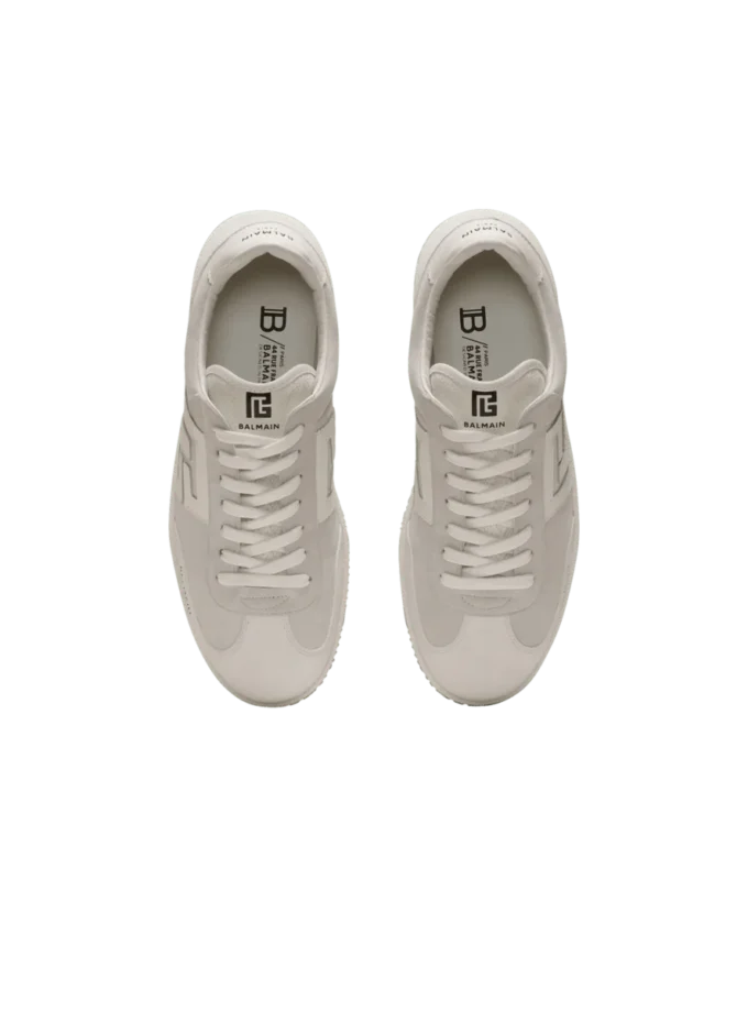 Baskets Balmain Swan en daim et cuir lisse Baskets Balmain Swan en daim et cuir lisse