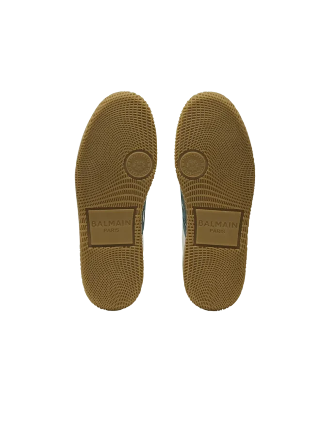 Baskets Balmain Swan en daim et cuir lisse