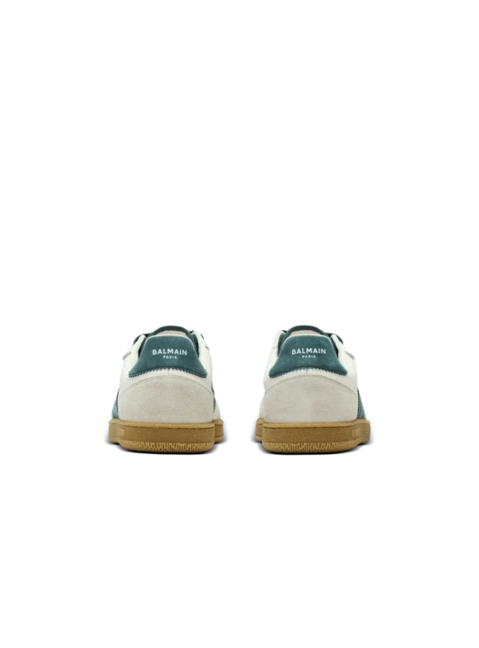 Baskets Balmain Swan en daim et cuir lisse