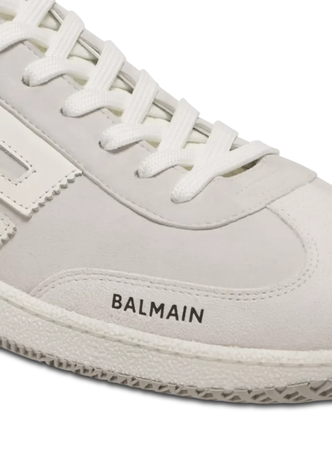 Baskets Balmain Swan en daim et cuir lisse Baskets Balmain Swan en daim et cuir lisse