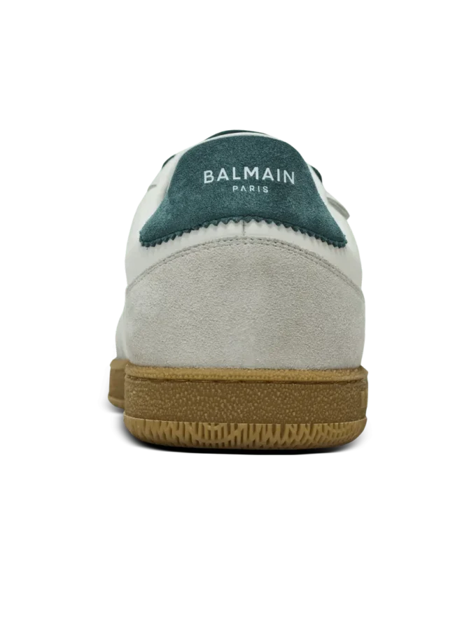 Baskets Balmain Swan en daim et cuir lisse