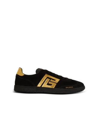 Baskets Balmain Swan en daim et cuir verni Baskets Balmain Swan en daim et cuir verni