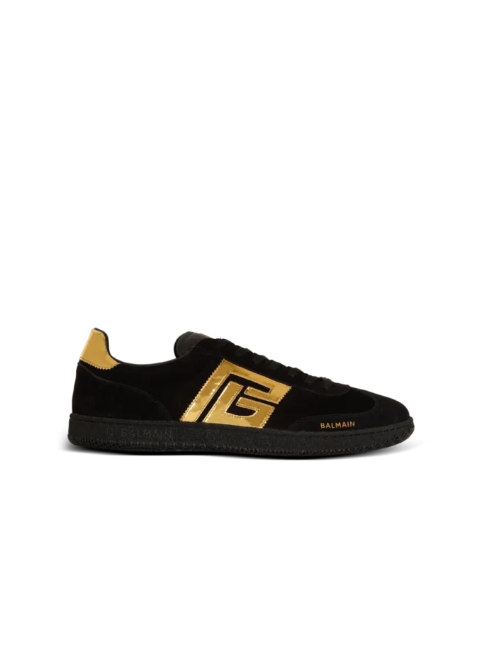 Baskets Balmain Swan en daim et cuir verni Baskets Balmain Swan en daim et cuir verni