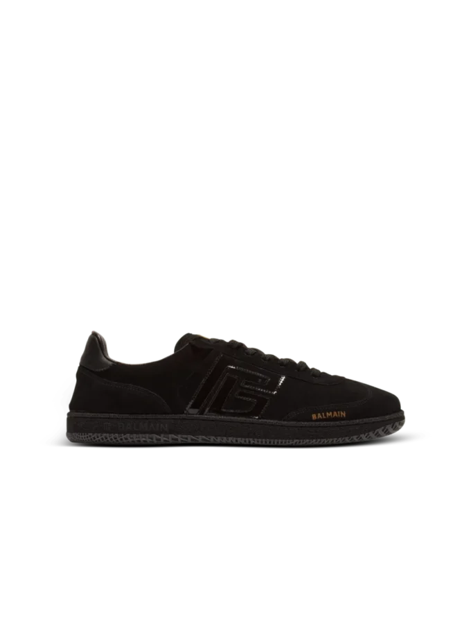 Baskets Balmain Swan en daim et cuir verni Baskets Balmain Swan en daim et cuir verni