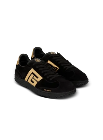 Baskets Balmain Swan en daim et cuir verni Baskets Balmain Swan en daim et cuir verni