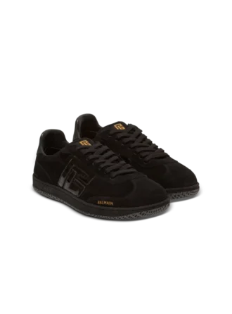 Baskets Balmain Swan en daim et cuir verni Baskets Balmain Swan en daim et cuir verni