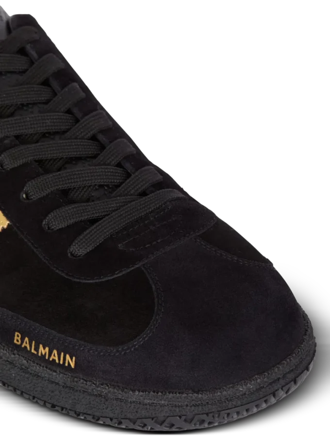Baskets Balmain Swan en daim et cuir verni Baskets Balmain Swan en daim et cuir verni