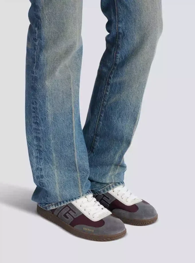 Baskets Balmain Swan en daim et nylon Baskets Balmain Swan en daim et nylon