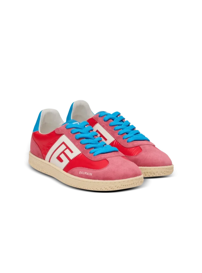 Baskets Balmain Swan en daim et nylon