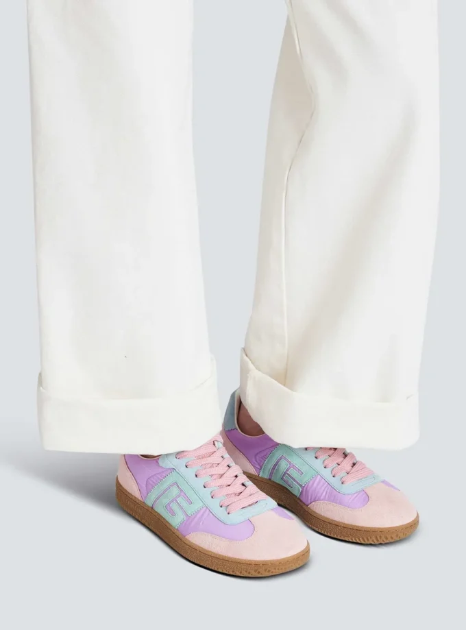 Baskets Balmain Swan en daim et nylon Baskets Balmain Swan en daim et nylon