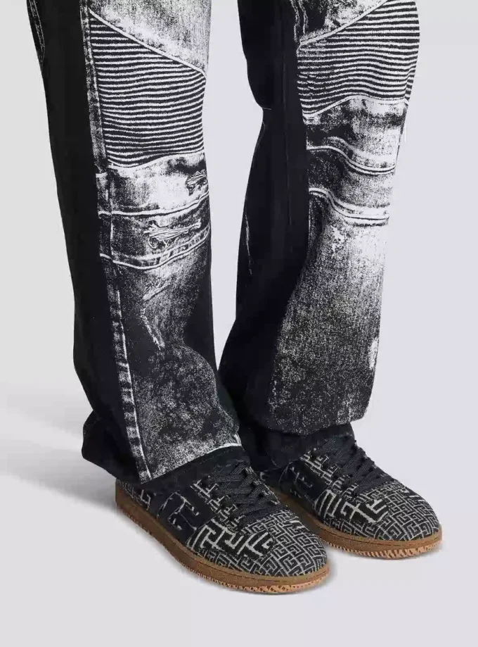 Baskets Balmain Swan en jacquard PB Labyrinth Baskets Balmain Swan en jacquard PB Labyrinth