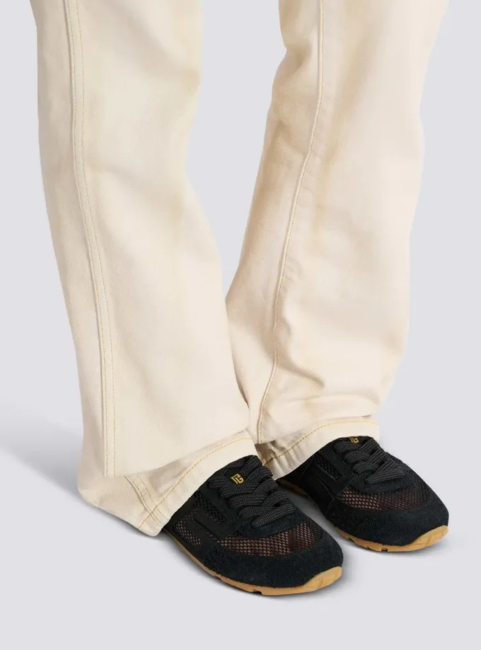 Baskets Racer 45 en cuir de veau, daim et nylon Baskets Racer 45 en cuir de veau, daim et nylon