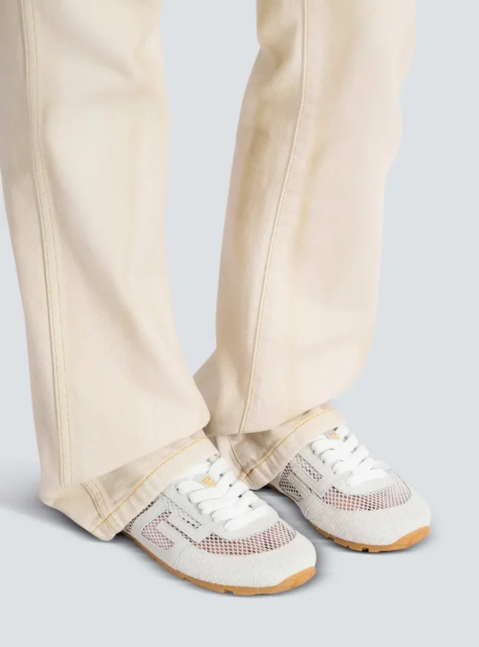 Baskets Racer 45 en cuir de veau, daim et nylon Baskets Racer 45 en cuir de veau, daim et nylon