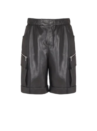 Bermuda cargo en cuir