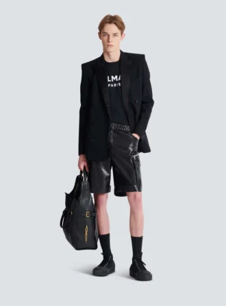 Bermuda cargo en cuir
