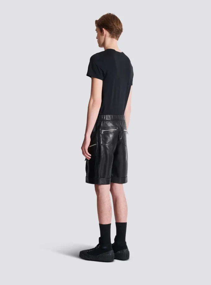 Bermuda cargo en cuir Bermuda cargo en cuir